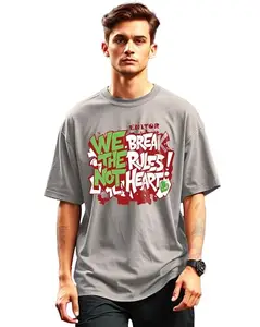 Enitor Man's T-Shirts Oversized for The Fashion-Forward Man. Grey