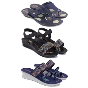 Women's Comfortable Sandal,Casual Lightweight Sandal for Everyday Wear | BTS-(3-COMBO)-1973-1932-1947-7