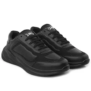 YUVRATO BAXI Men's Stylish Casual Outdoor Black Sports Shoes