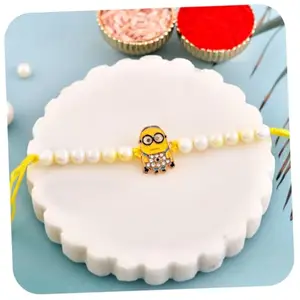 CraftVatika Set of 1 Kids Rakhi for Brother Kids Brother Sister Girls Boys Baby, Stylish Kid Rakhi Bracelet, Designer Cartoon Rakhi for Children, Rakshabandhan Set with Greeting Card, Tilak Set, for Raksha Sutra for Child