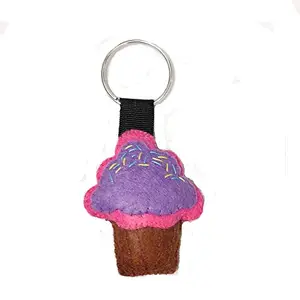 KIKA (TK) Muffin ZipChain (Keychain)-(Purple,Pink)-Handmade