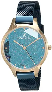Daniel Klein Analog Blue Dial Women's Watch-DK12044-5