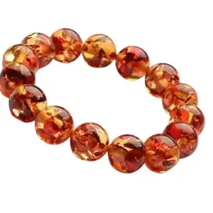 SreeGems Amber Bracelet Original Certified Amber Stone Original Amber Adjustable Bracelet Pure Yellow Amber Stone अम्बर ब्रेसलेट Amber Stone Bracelet Crystal Bracelet For Astrological Purpose