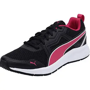 Puma Women's Pure Jogger Black-Bright Rose Silver White Road Running Shoe-4 Kids UK (36978212)