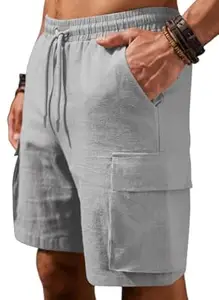 Leriya Fashion Cotton Cargo Shorts for Men | Cargo Men Short's | Casual Comfort Black Bermuda Pant Shorts | Breathable Chino Half Pant Short's | Perfect for Beach & Summer Outfits