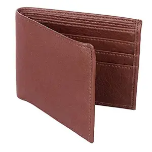 FILL CRYPPIES Men's Stylish Drk Brown Artificial Card Holder Wallet (10-15 Card Slots)