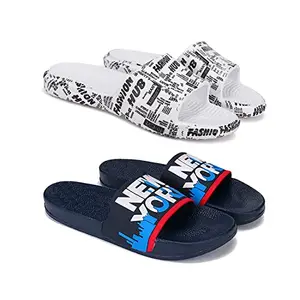 BERSACHE Perfect Flip-Flops for Men (Multicolour) (Pack of 2) Combo(QQ)-1874-1587
