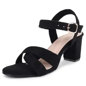 TRASE Block Heels Sandals For Women, Dusky Stylish & Comfortable Footwear