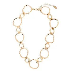Accessorize London Women's Gold Molten Circle Collar Necklace
