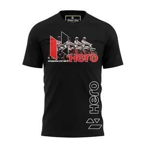 streetsoul moto apparels Hero X-Pulse Printed Cotton T-Shirt (X-Large) Black