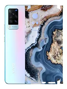 AtOdds - Vivo X60 Mobile Back Skin Rear Screen Guard Protector Film Wrap (Coverage - Back+Camera+Sides) (Floor Marble)