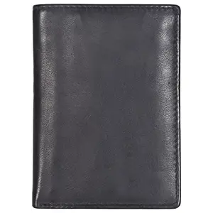 LMN Genuine Leather Black Note case for Men 10084 (7 Credit Card Slots)