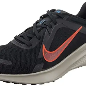 Nike Men's Quest 5-Black/Bright Crimson Running Shoe-Cobblestone-Dd0204-005-6Uk