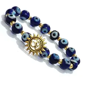 ASTROGHAR Aum ॐ Om Evil eye Lucky Charms Bracelet For Men and Womenn and Women