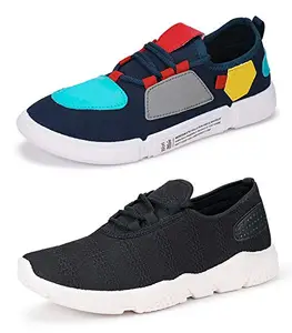 Axter Men Multicolour Latest Collection Sports Running Shoes-Pack of 2 (Combo-(2)-1249-9101)