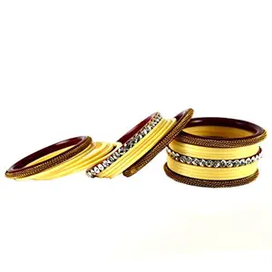 MAYA FASHION Cream Stone Acrylic Bangle Elegant Extra Large Size Bangle | Perfect Fit for Plus Size banglesTrendy and Comfortable Fit for woman and girls | (Sku-ban1565)