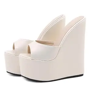 GLO GLAMP Women Stylish Design Wedge Heel Sandals for Women's and Girl's (Cream, 3)