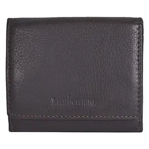 Leatherman Fashion LMN Genuine Leather Unisex Dark Brown Coin Purse