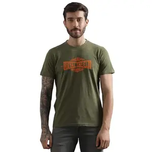 Royal Enfield MLG Hex T-Shirt (Size: S)-TSS240075-OLIVE