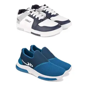 DRACKFOOT Men's Sports Shoes Collection Gym,Running,Men's Sports Shoes for Every Sport GRT-(Combo-2)-1075-1077-6 Multicolor