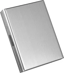 Stealodeal RFID Protected Stainless Steel Silver 10 Slot Credit/Debit/ATM Card Holder for Men & Women