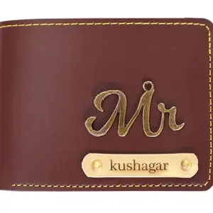 The Unique Gift Studio Customized Wallet Gifts for Men Leather Wallet for Men and Boys | Personalized Wallet with Name & Charm Purse (Brown 02)