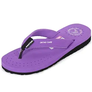 DOCTOR EXTRA SOFT Women's Care Orthopaedic Diabetic Comfortable MCR Flip-Flop Slippers FeelGood-60016-Purple-6UK