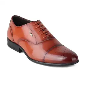Red Chief Tan Genuine Leather Formal Oxford Shoes for Men