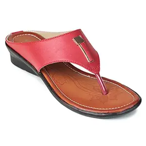 Liberty Women Laf-1008 Red Casual Slippers -5 UK(50043342)
