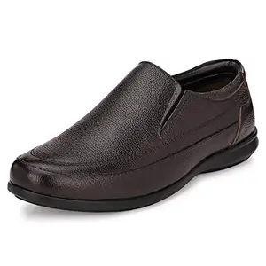 Burwood Men BWD 394 Brown Leather Formal Shoes-6 UK (40 EU) (BW 395)