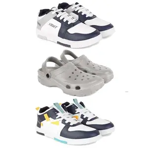 DRACKFOOT Men's Sports Shoes | Lightweight Stylish & Easy to Wear for Men'sGR-(3-Combo)-1075-3124-1074-10 Multicolor