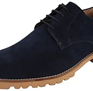 Auserio Men Blue Leather Formal Shoes-6 UK/India (40 EU) (SS 707)
