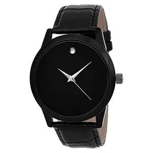 kc watch Simple Case Band Business Wear Round Analogue Black Dial Men's Wrist Watch