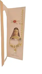 Sherly Fashion Cubic Zirconia Brass Nathiya | Traditional Indian Nose Ring for Women | Elegant & Ethnic Jewellery | Yellow