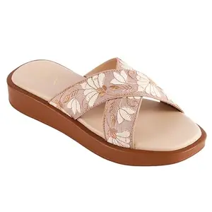 RUXBYPAYAL Platform Heels Perfect for Every Occasion, Elegant & Fashionable Flatform Sandals For Womens & Girls (Mauve-Cream, UK Footwear Size System, Adult, Women, Numeric, Medium, 3)