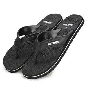 KIXRUN Fashion Slipper, Flip-Flop, Slides and House Slipper for Men's Gents Slippers (Black, 6)