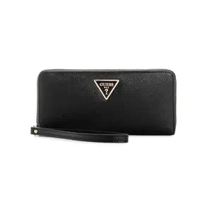 GUESS Black Textured Laurel Large Zip Around Wallet