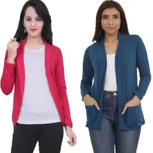 Women Shrug-KMB1 KMB1Shrug-KMB1P-WHITE-PKT-RANI-M Multicolour