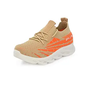 Klepe Boy's Beige/Orange Running Shoes-8 UK (27 EU) (9 Kids US) (KD/KPK-06/BGE)