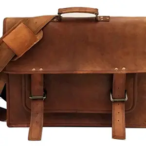 Znt Bags No. 1024 15 inch Genuine Leather Laptop Office Messenger Bag for Men&Women.