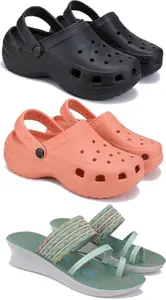 BERSACHE Extra Soft Classic Casual Slippers for Women with Regular wear | Ultra Soft & Flexibility Technology | Combo(P)-7068-7066-1948 Multicolor