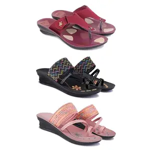 Women's Sandals | Lightweight Wear| Stylish & Easy to Wear For Women'S PCV-SAN-(COMBO-3)-1974-1952-1950-6