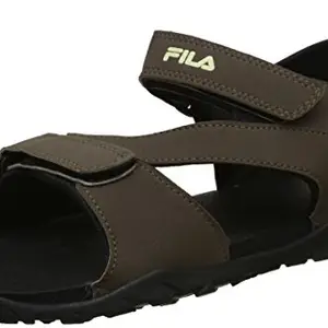 Fila Men's Concetta Dark Brown and Beige Sandals-6 UK/India (40 EU) (11005419)