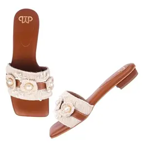 The White Pole Fashionable Stylish Comfortable Casual Flats Sandal For Womens And Girls