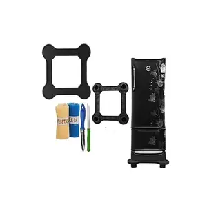 Smart Buy Heavy Duty Appliance Stand for Refrigerator and Washing Machine, Front/Top Load Compatible, Black