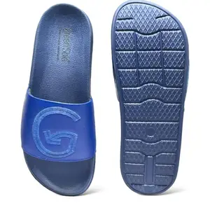 GreenSole Cushion Sliders for Women's | Flip-Flops with EVA sole | Eco-Friendly Slippers Casual Comfort Footwear for Indoor/Outdoor Use | Slider Ocean | Royal Blue & Navy Blue - 2 UK