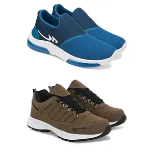 DRACKFOOT Men's Sports Shoes Collection Gym,Running,Men's Sports Shoes for Every Sport GRT-(Combo-2)-1077-1068-6 Multicolor