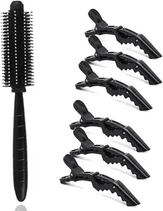 TANVI ENTERPRISES Hair Brush For Women & Men | Brush For Hair Large Hairbrush For Women (Sasta_Round_Comb+Section_Clip)