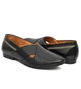 Men's Faux Leather Formal Shoes (Black, 10)-PID53497