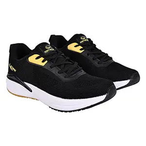 Lancer PLATINUM-31BLK-MST Men's Black/Yellow Sports & Outdoor Running Shoes